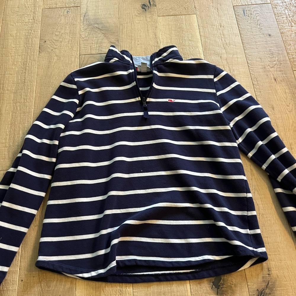 Vineyard Vines Navy and White Striped Sweatshirt
